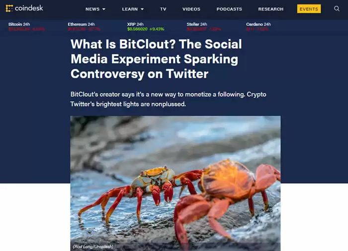 BitClout 社交代币机制说明图