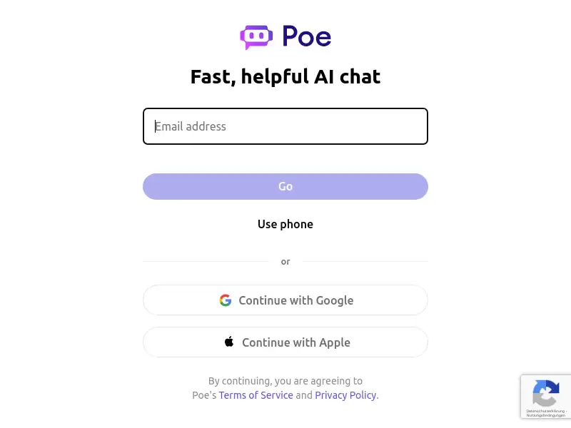 Poe : 快速、有用的 AI 聊天