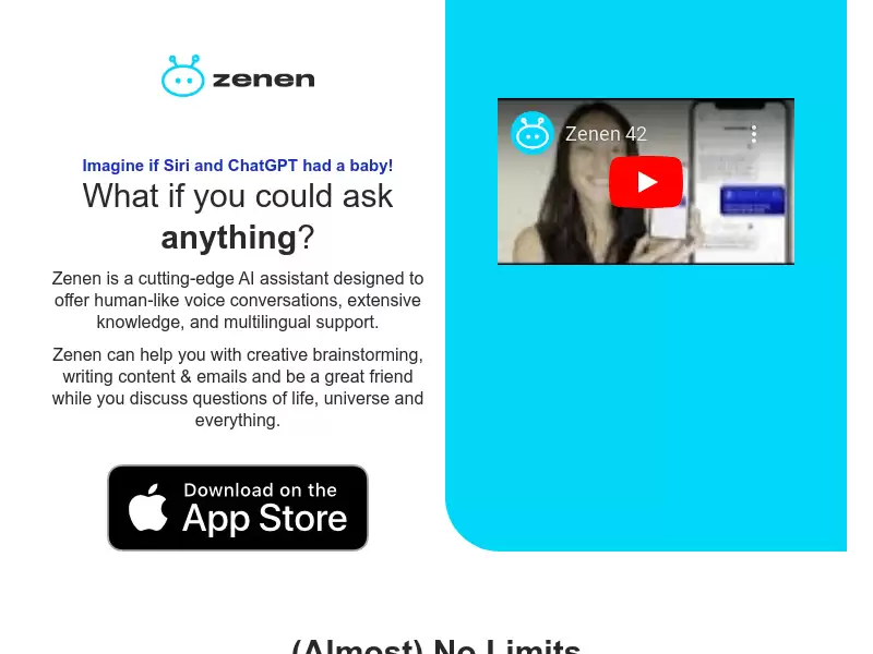 Zenen AI : 人性化对话的创造性AI助手