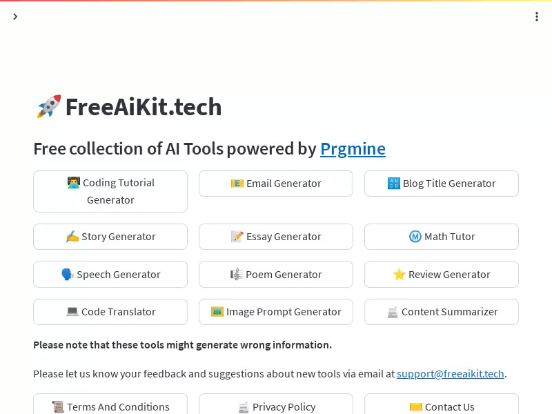 FreeAiKit : 免费AI工具集合