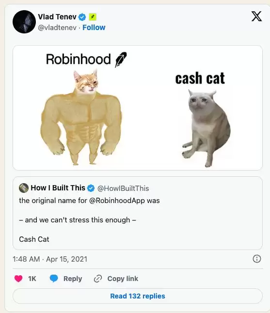 Robinhood Chain 首个爆款 Meme 猫:CashCat 代币