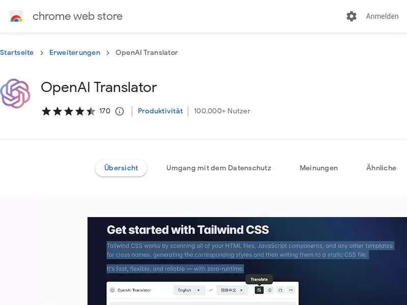 OpenAI-Translator : 使用ChatGPT API进行划词翻译、总结、润色、分析、代码解释的浏览器插件