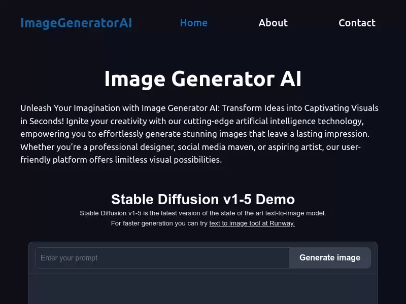 Image Generator AI : 一键生成惊艳图片