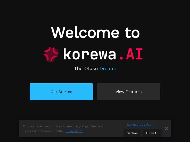 Korewa AI : 创造、发布并与逼真的动漫角色对话的AI聊天平台