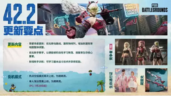 《PUBG》42.2版本更新,多重活动送G币