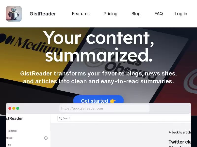 GistReader : 文章摘要和阅读优化工具