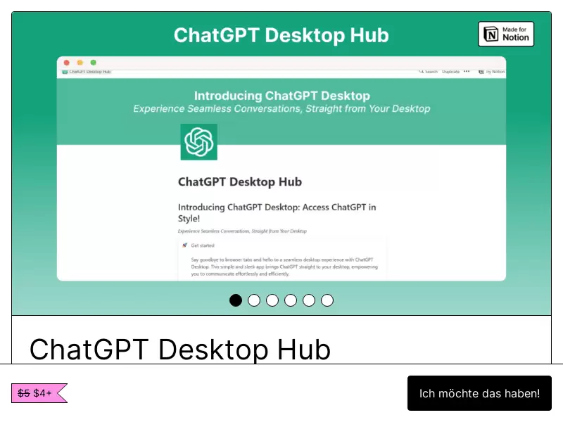 ChatGPT Desktop Hub : 即时聊天工具