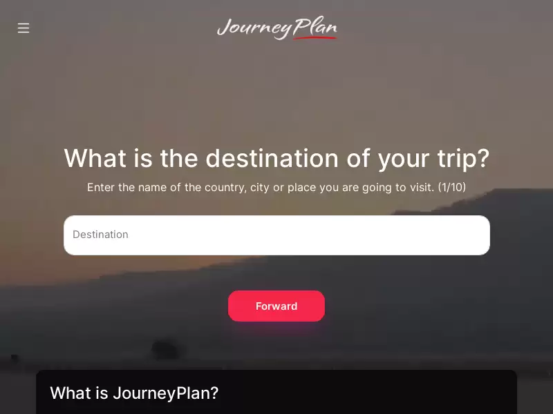 JourneyPlan : 为您规划梦幻之旅