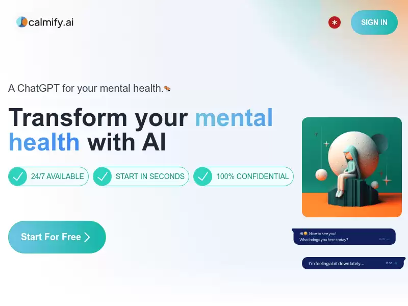 calmify.ai : 你的AI心理健康伴侣