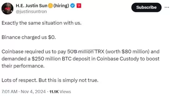 Coinbase CEO Brian Armstrong重整上币流程,孙宇晨认为有失公正