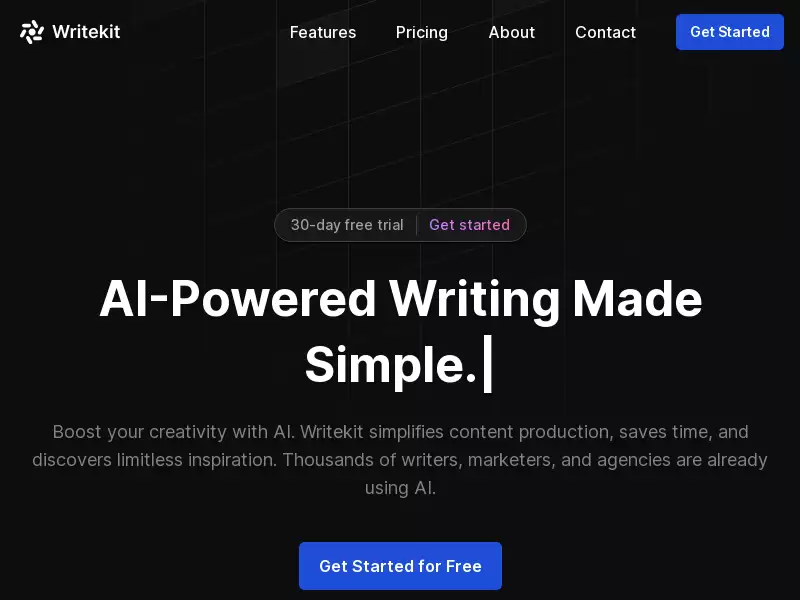 Writekit : AI驱动的简化写作工具