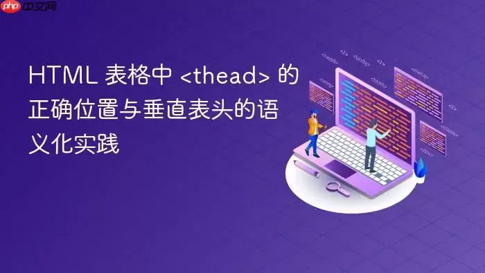 HTML 表格中  的正确位置与垂直表头的语义化实践