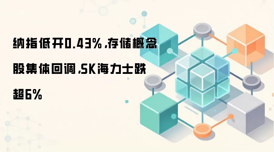纳指低开0.43%,存储概念股集体回调,SK海力士跌超6%