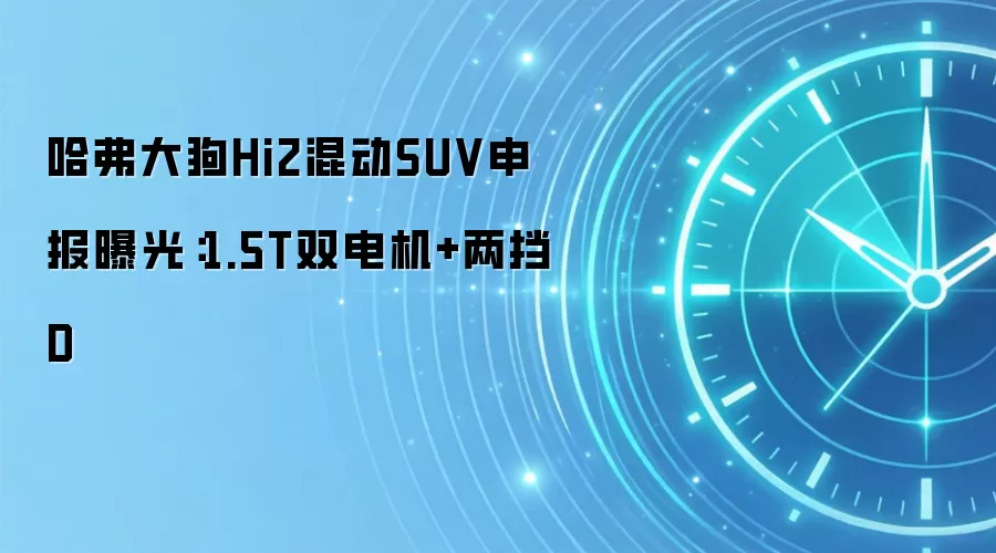 哈弗大狗Hi2混动SUV申报曝光:1.5T双电机+两挡D
