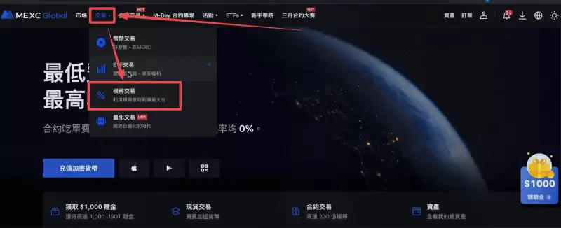杠杆交易界面示意