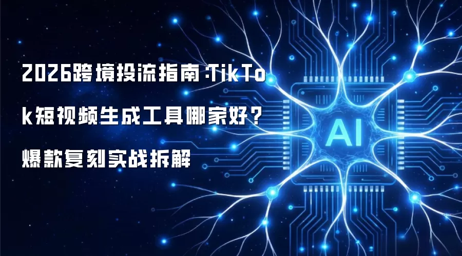 2026跨境投流指南：TikTok短视频生成工具哪家好？爆款复刻实战拆解