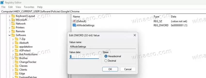 Win11/Win10如何移除谷歌Chrome138及后续版本浏览器AI模式按钮?