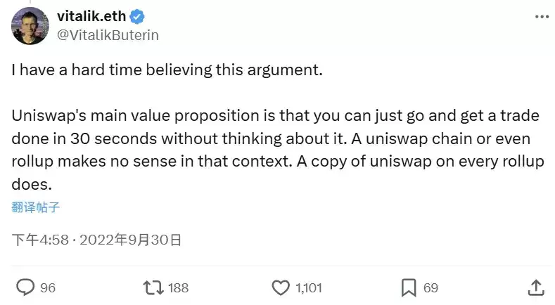 Vitalik 对 Unichain 的早期观点