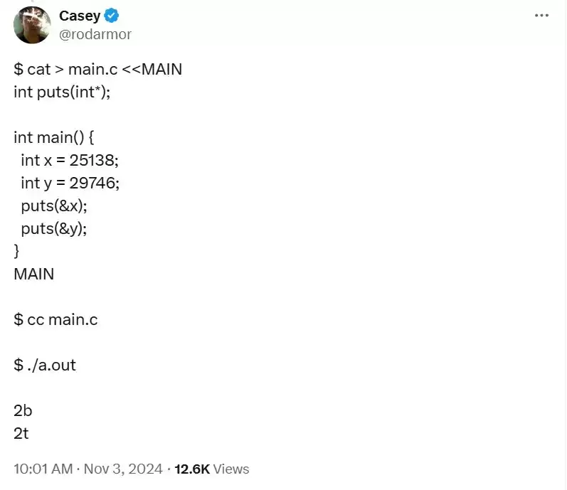 Casey揭晓谜底