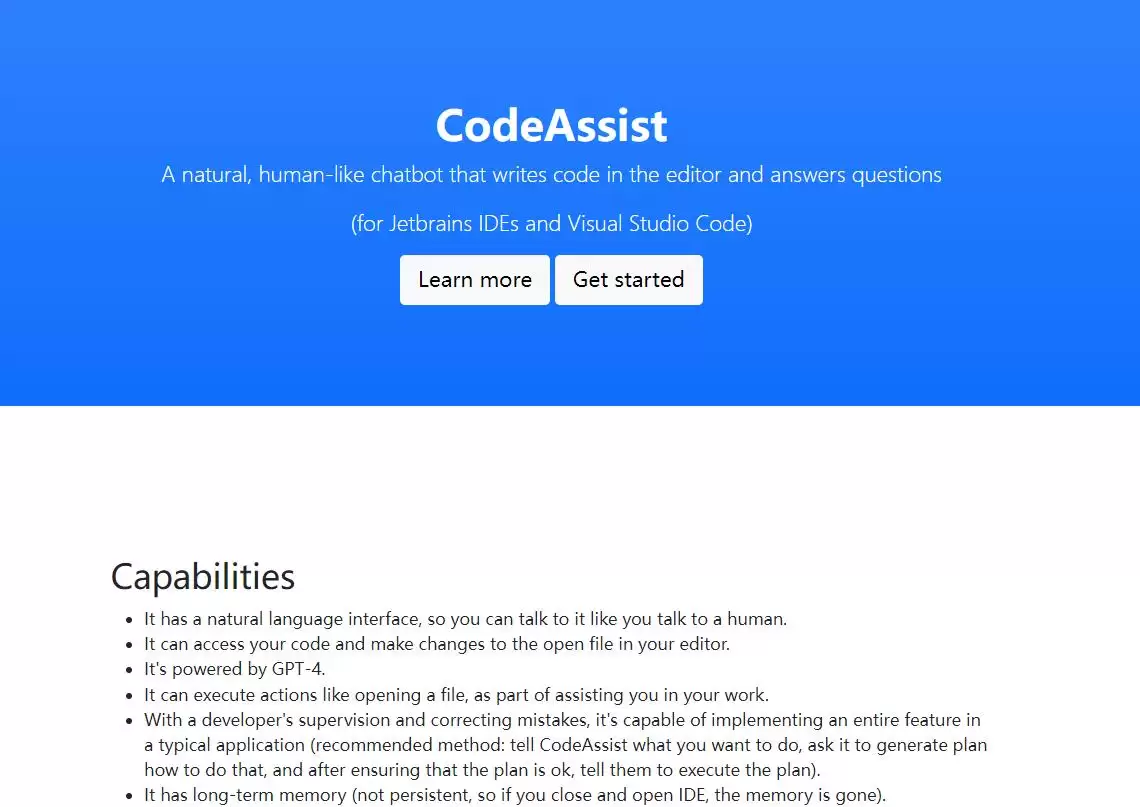 CodeAssist : 用自然、类人的方式写代码并回答问题的聊天机器人