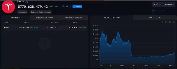 特斯拉 BTC 持仓数据解析