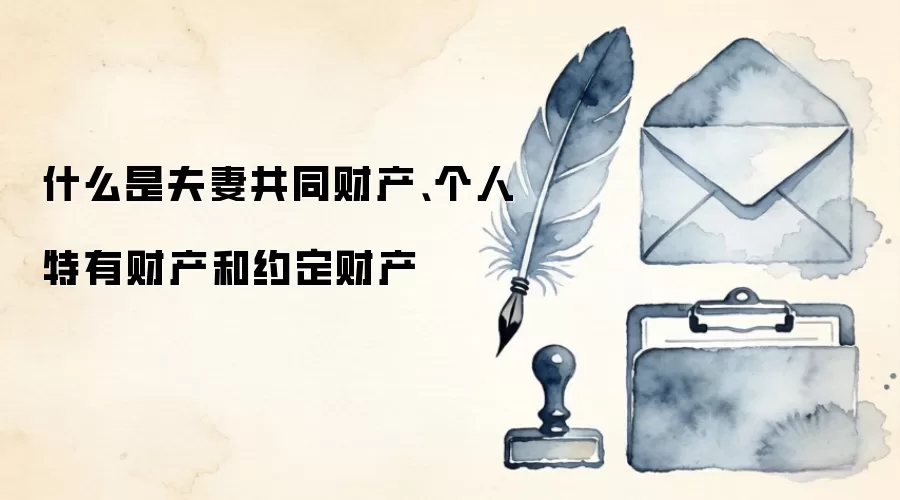 什么是夫妻共同财产、个人特有财产和约定财产