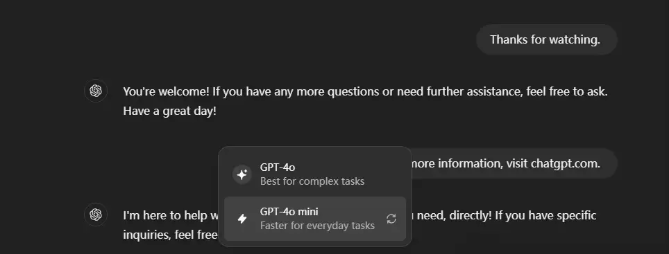 OpenAI 刚刚发布AI模型 GPT-4o mini ，免费版ChatGPT无限制使用！