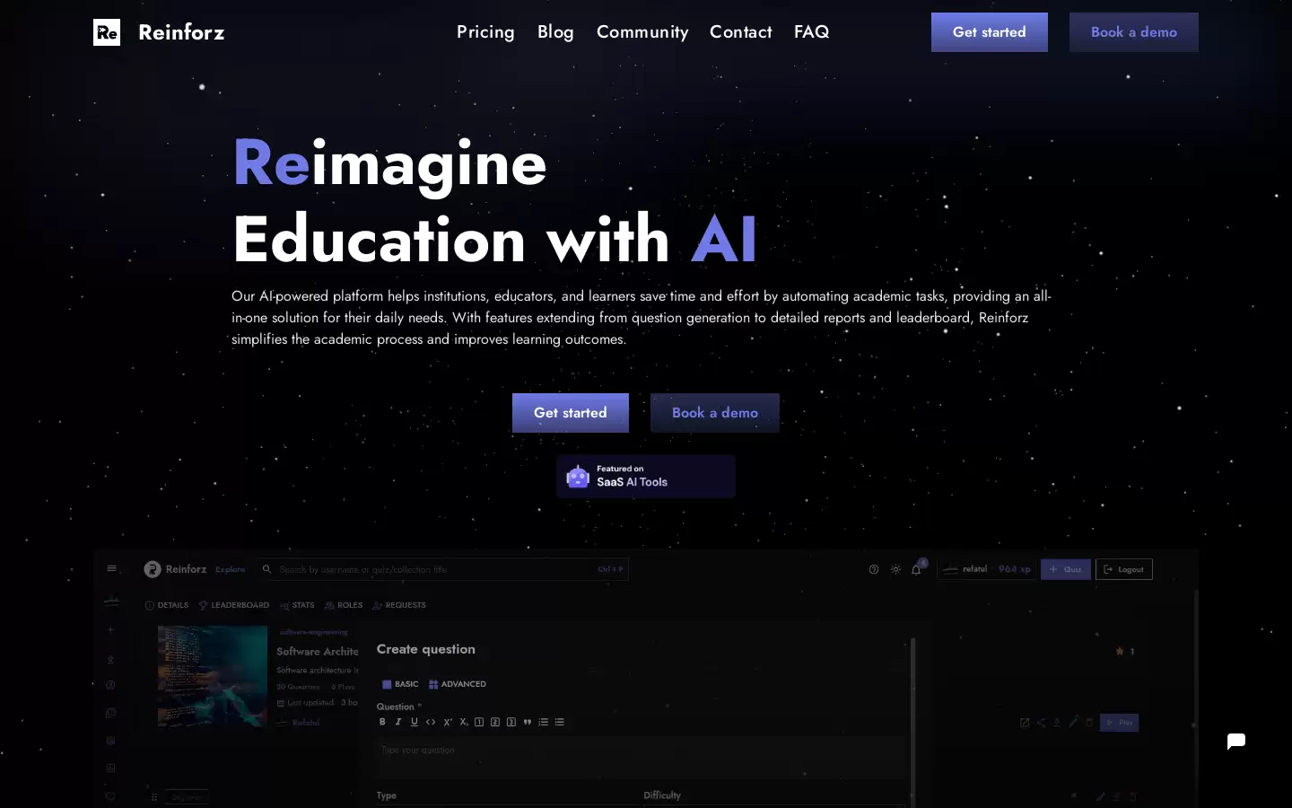 Reinforz : AI助力教育，提供全方位学习解决方案