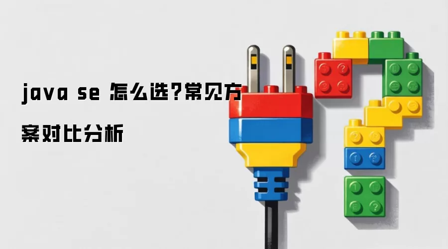 ja va se 怎么选?常见方案对比分析