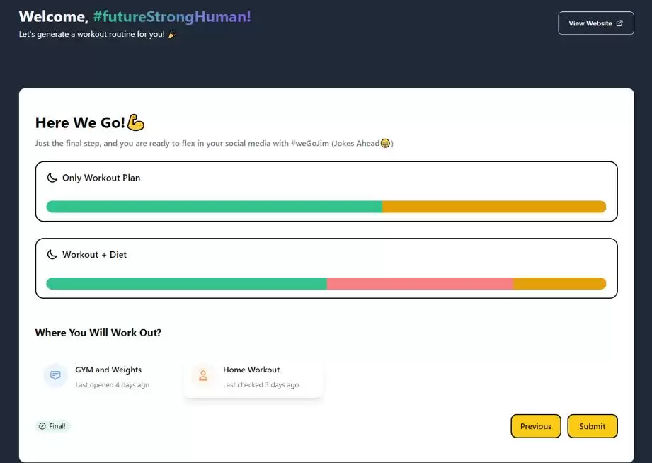 FitForge : 智能 AI 定制健身计划