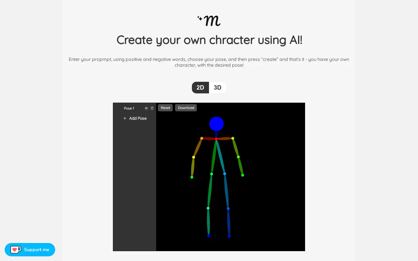 MakePose : 创建你自己的角色，使用AI生成