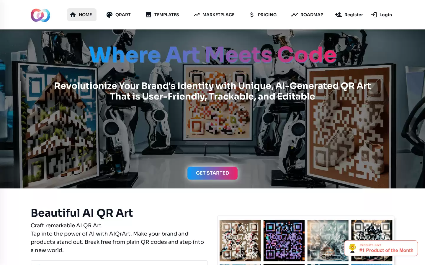 AIQrArt : AIQrArt通过人工智能生成独特的二维码艺术品,提升品牌形象
