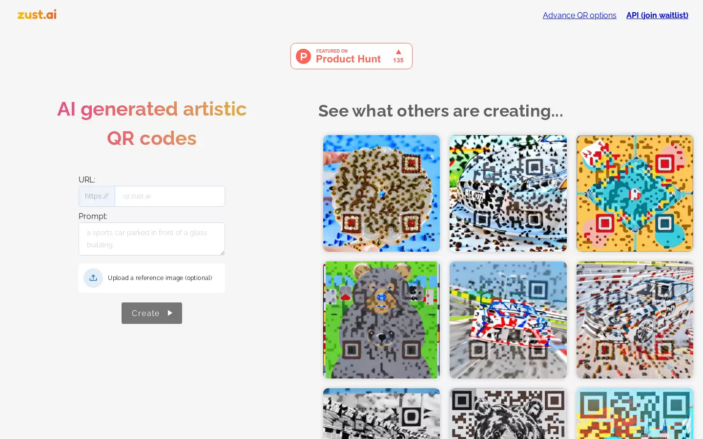 Zust QR : 使用图片和提示创建艺术二维码