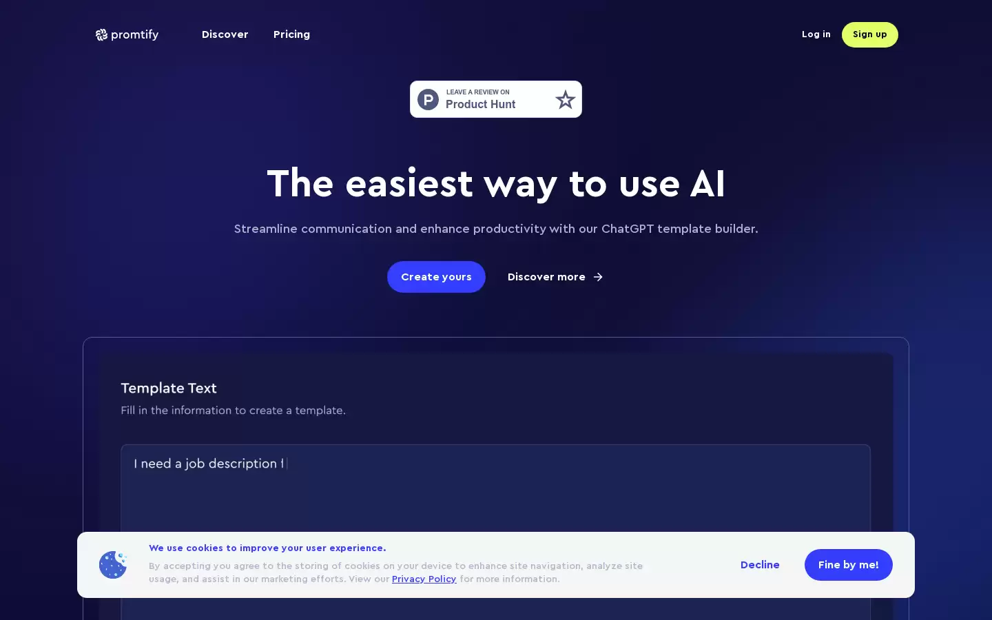 Promtify : AI驱动的内容生成工具