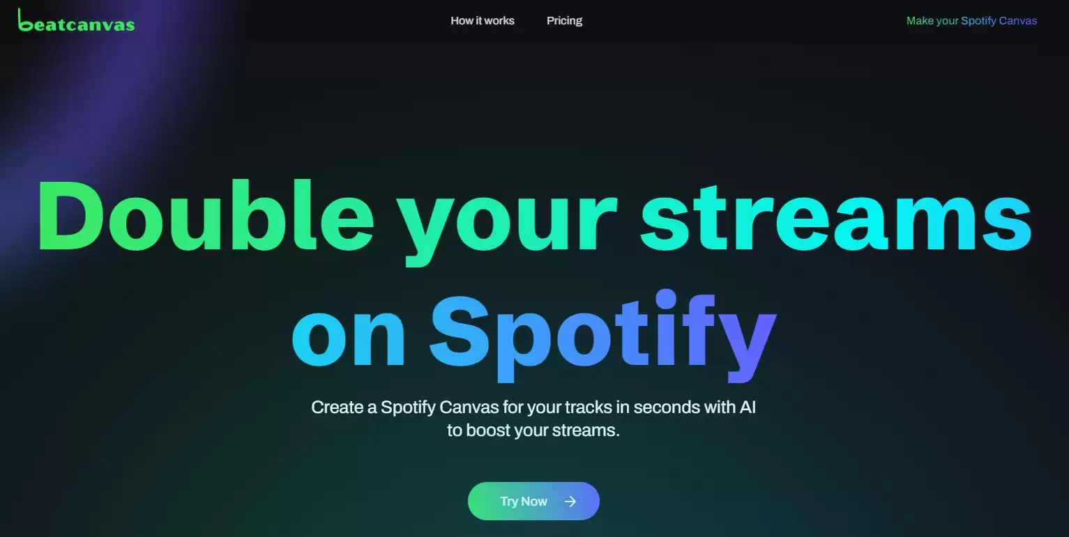 Beatcanvas.ai : 在几秒钟内制作您的Spotify Canvas视频