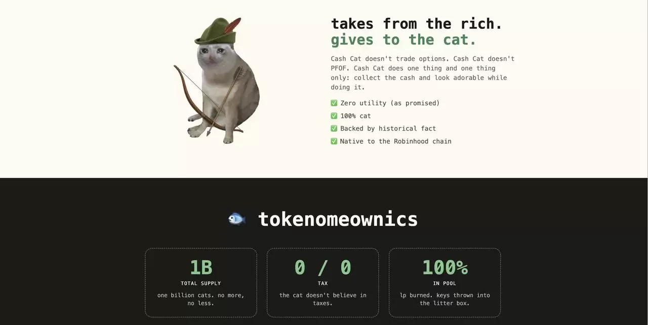 什么是现金猫(CASHCAT)币?2026年Robinhood Chain迷因币新手指南