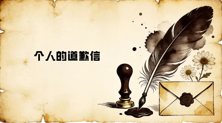 个人的道歉信
