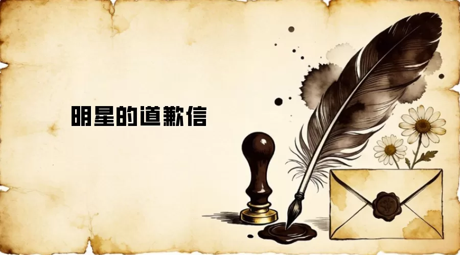 明星的道歉信