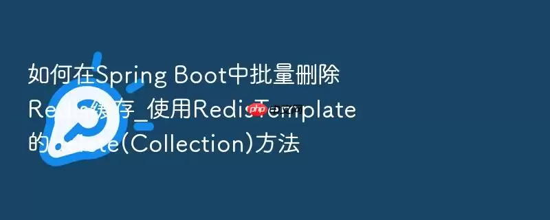 如何在Spring Boot中批量删除Redis缓存_使用RedisTemplate的delete(Collection)方法