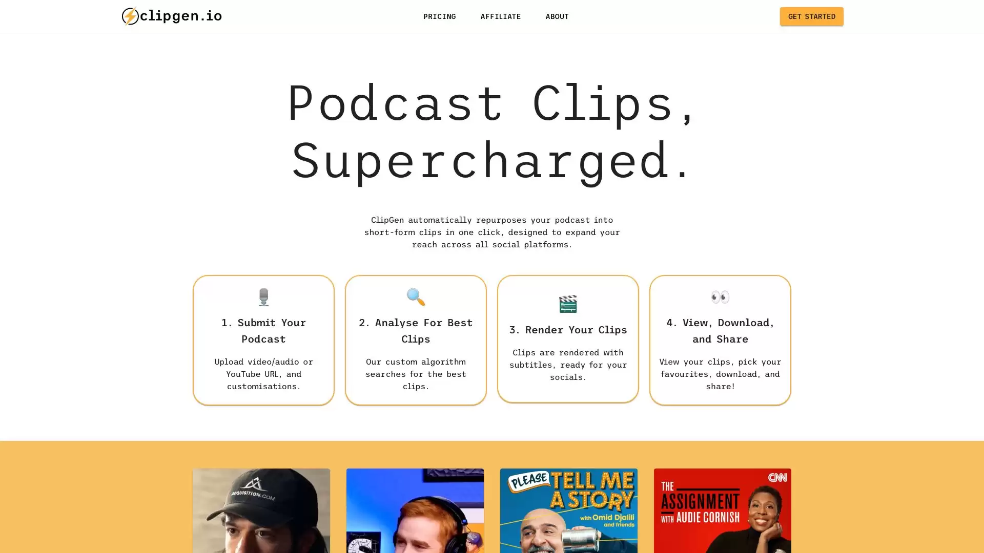 ClipGen : 将播客转化为短视频片段