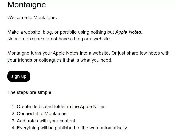 Montaigne : 用Apple Notes创建网站、博客或作品集