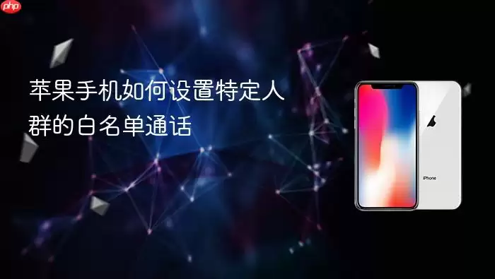 苹果手机如何设置特定人群的白名单通话