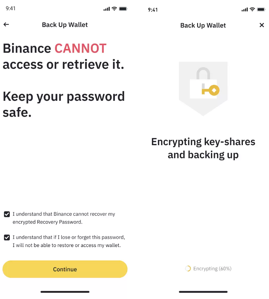 如何备份币安wallet?
