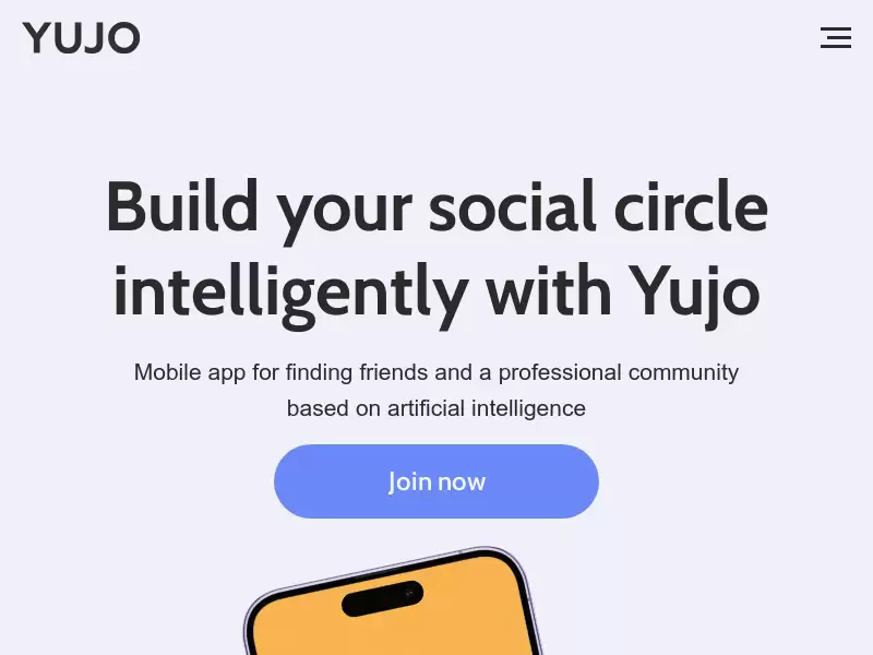 Yujo : 人工智能基于的交友和专业社区的移动应用