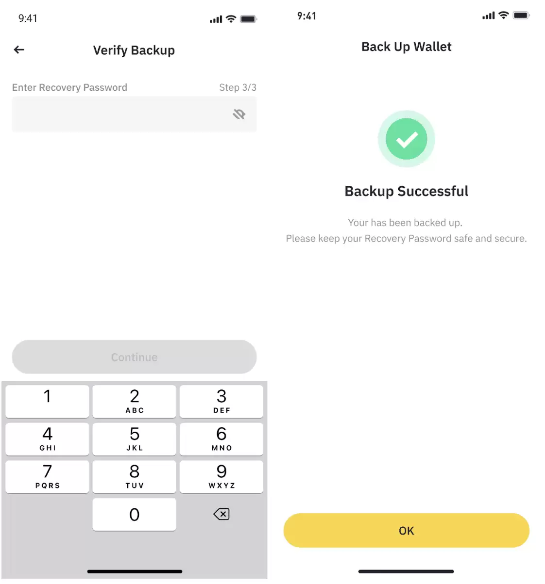 如何备份币安wallet?