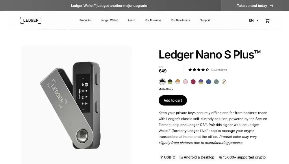 Ledger硬件资产工具实物