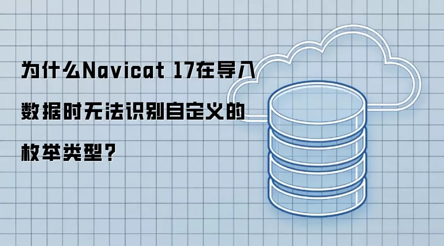 为什么Na vicat 17在导入数据时无法识别自定义的枚举类型?