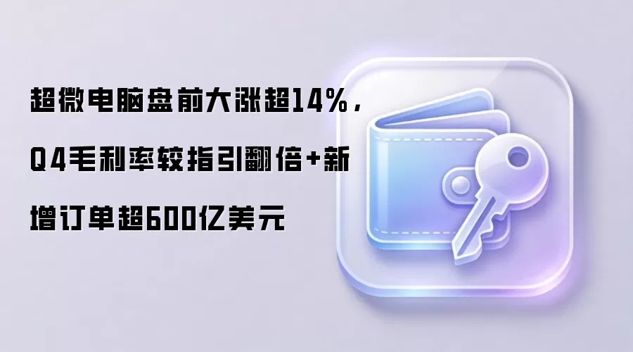超微电脑盘前大涨,Q4毛利率翻倍,新增订单超600亿美元