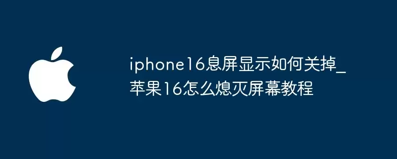iPhone 16 息屏显示设置界面