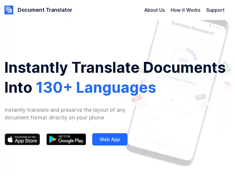 DeftPDF Document Translator : 一键翻译文档，130+种语言
